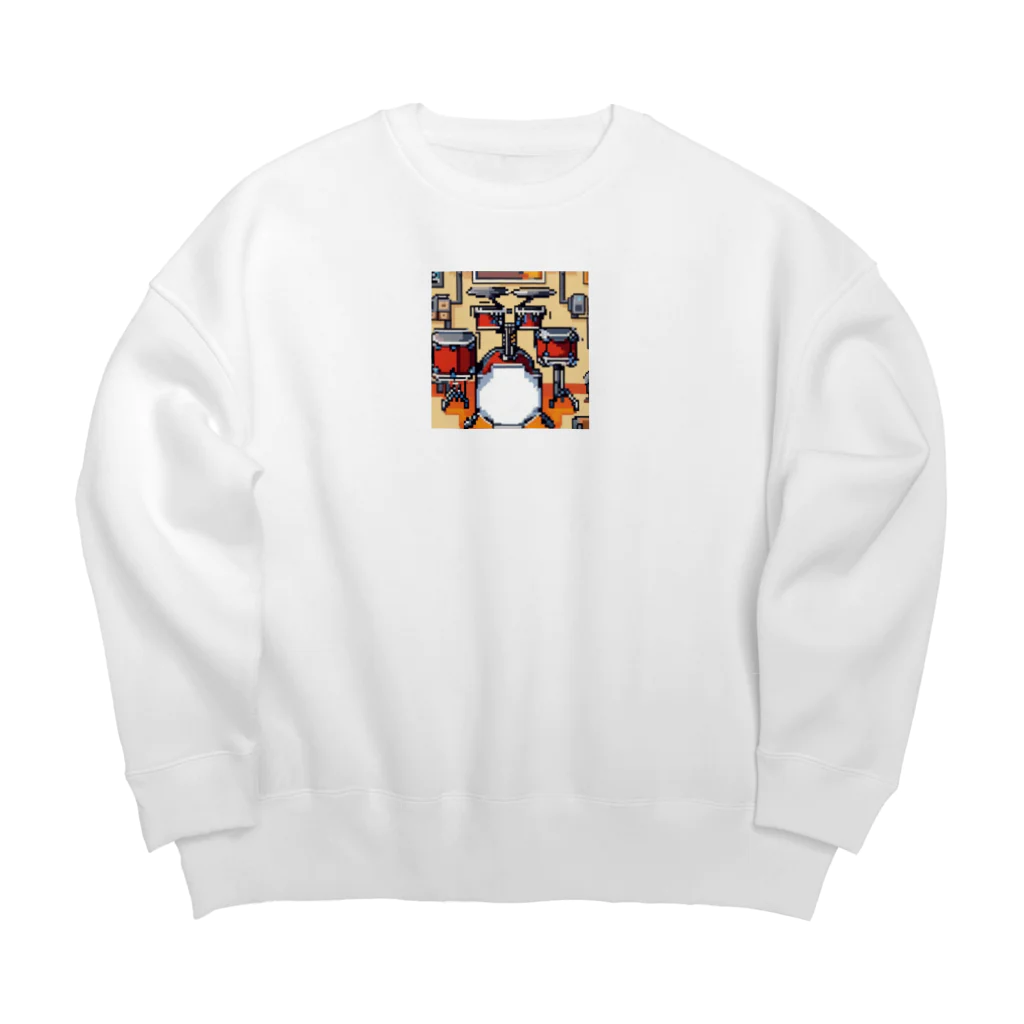 ほっこり絵音舎のドラムセット Big Crew Neck Sweatshirt