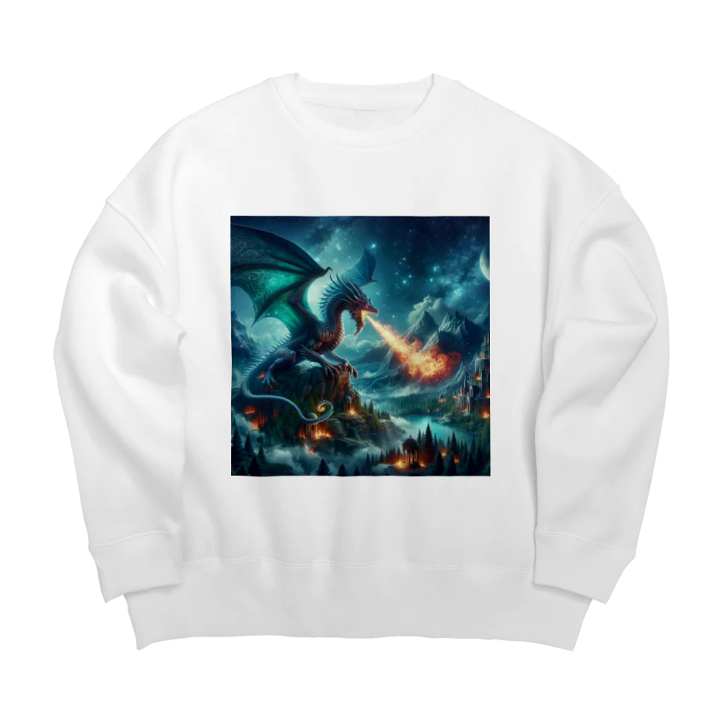 bui0000の幻獣　ドラゴン2 Big Crew Neck Sweatshirt