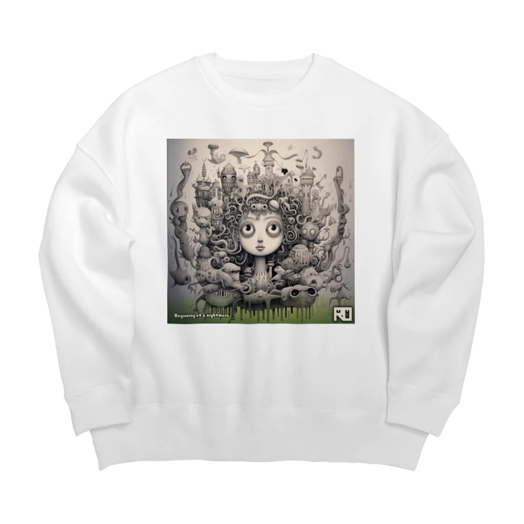 ROのBeginning of a nightmare 2 (Green) Big Crew Neck Sweatshirt