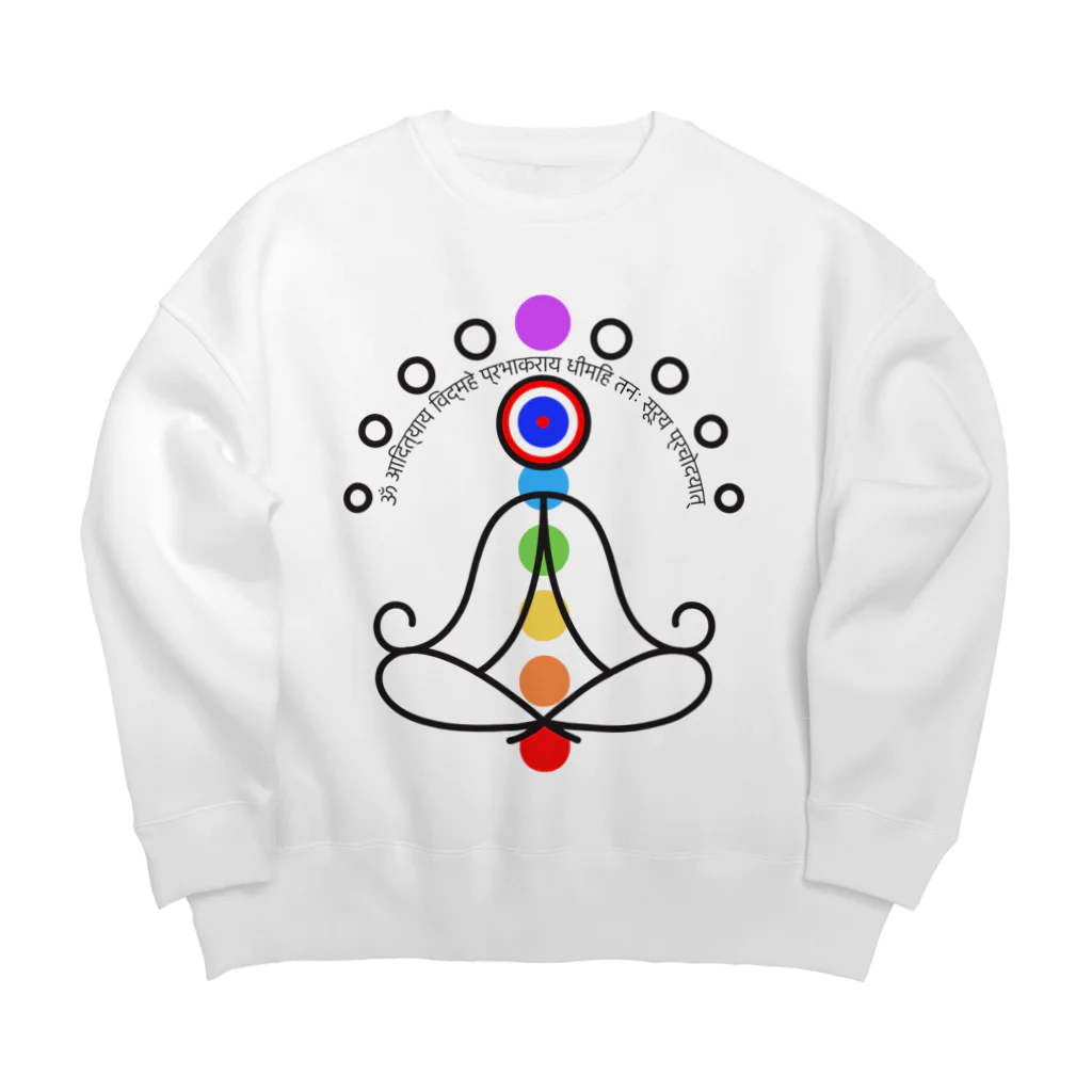 CyberArmadilloの太陽のガヤトリマントラ Big Crew Neck Sweatshirt