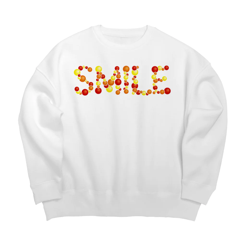 junichi-goodsのバルーン文字「SMILE」（赤色系） Big Crew Neck Sweatshirt