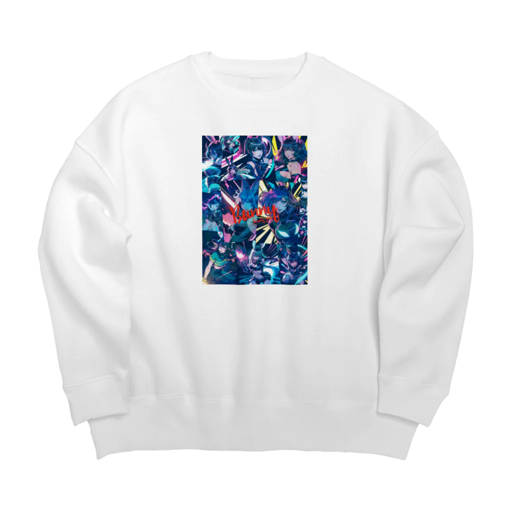 BUNNY-ONLINEのBUNNY-ART No.07 アメコミヴィンテージ Big Crew Neck Sweatshirt