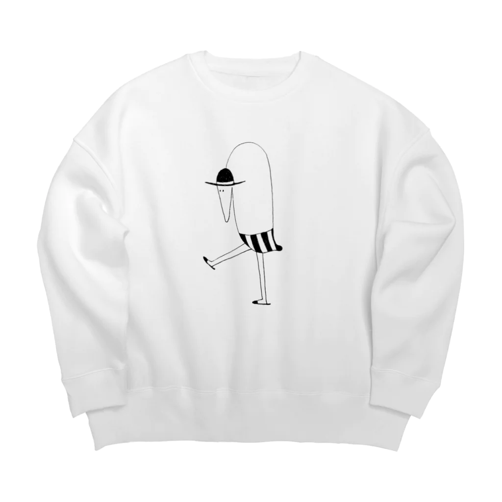 ぽつり図鑑の「スリッパさん」 Big Crew Neck Sweatshirt