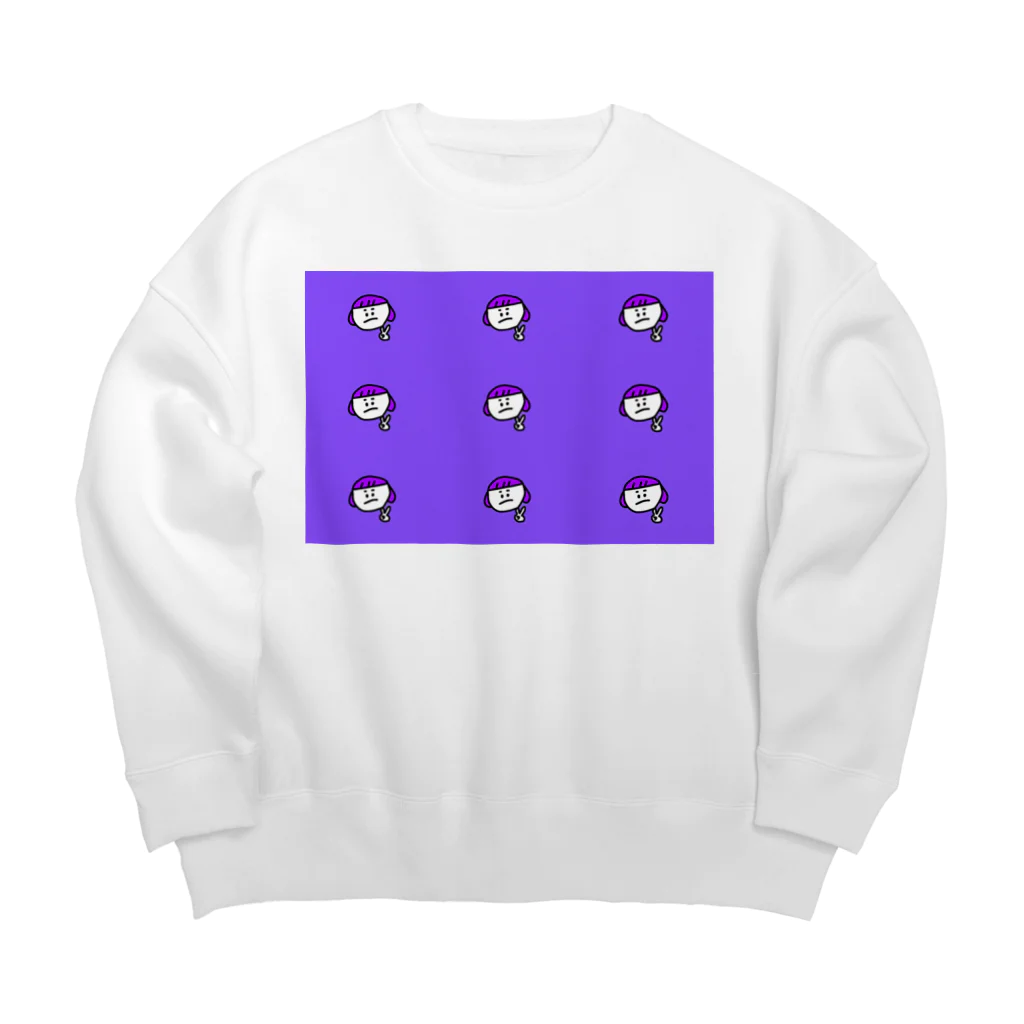 ageん！の紫えいじんちゃん Big Crew Neck Sweatshirt