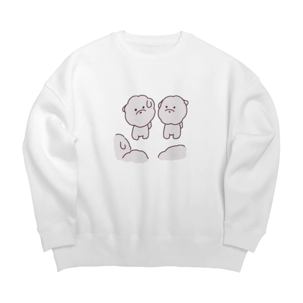 feee.co/フィー子(マーメイド)のふわもち犬の集い(井戸端会議) Big Crew Neck Sweatshirt