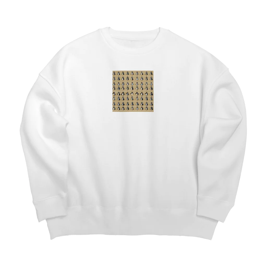 lallypipiのドット柄のユニークな世界「ペンギン」グッズ Big Crew Neck Sweatshirt