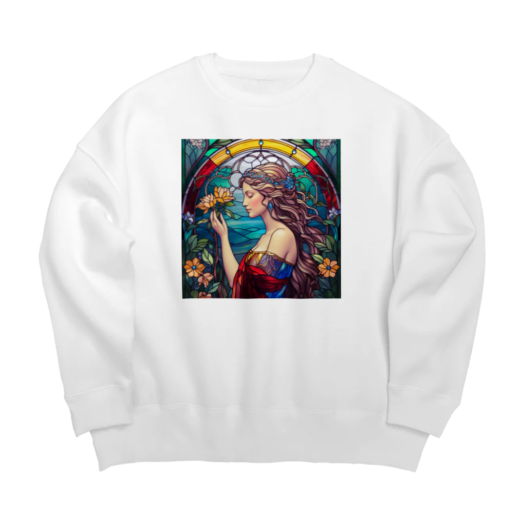 peachfizの森の女神 Big Crew Neck Sweatshirt