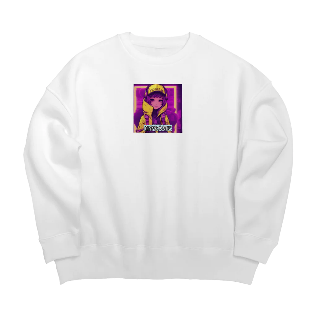 evahmonの光の戦士シリーズ・ひかりちゃん Big Crew Neck Sweatshirt