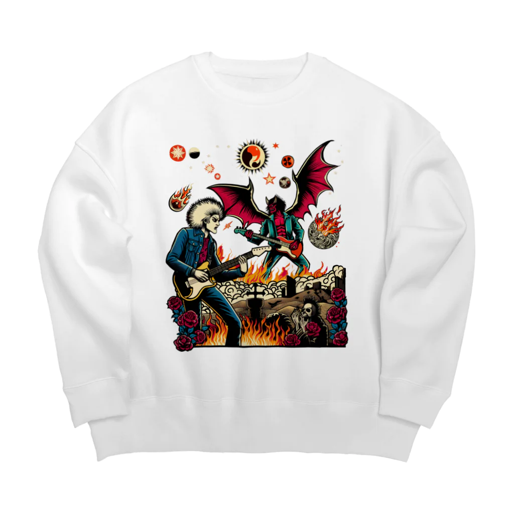 UNchan(あんちゃん)    ★unlimited★の悪魔とランデブー Big Crew Neck Sweatshirt