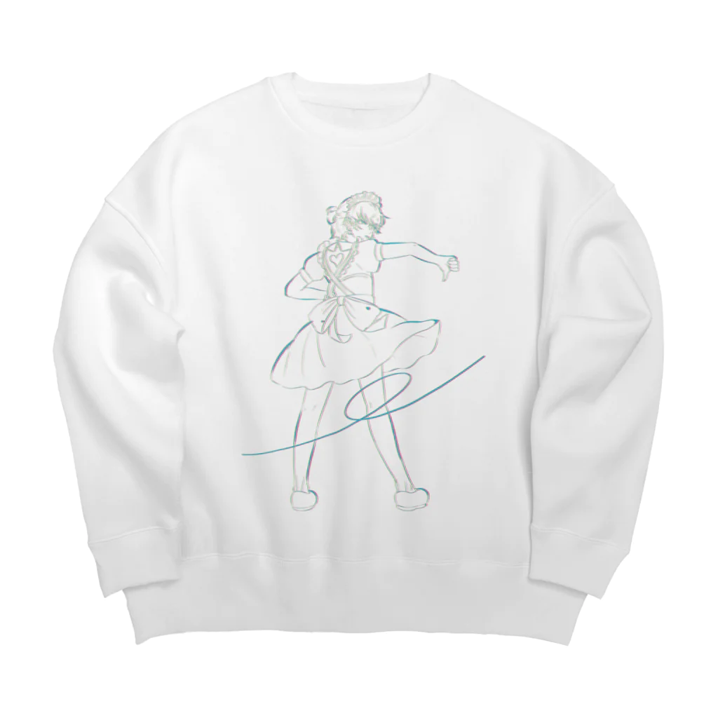 mihokongの男の娘メイドちゃん Big Crew Neck Sweatshirt