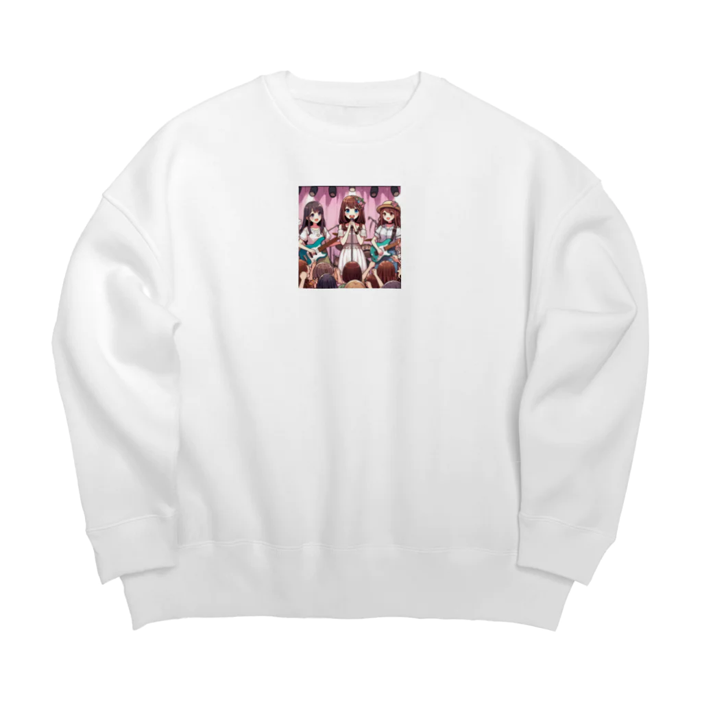 k.corporationのAI美女バンド Big Crew Neck Sweatshirt