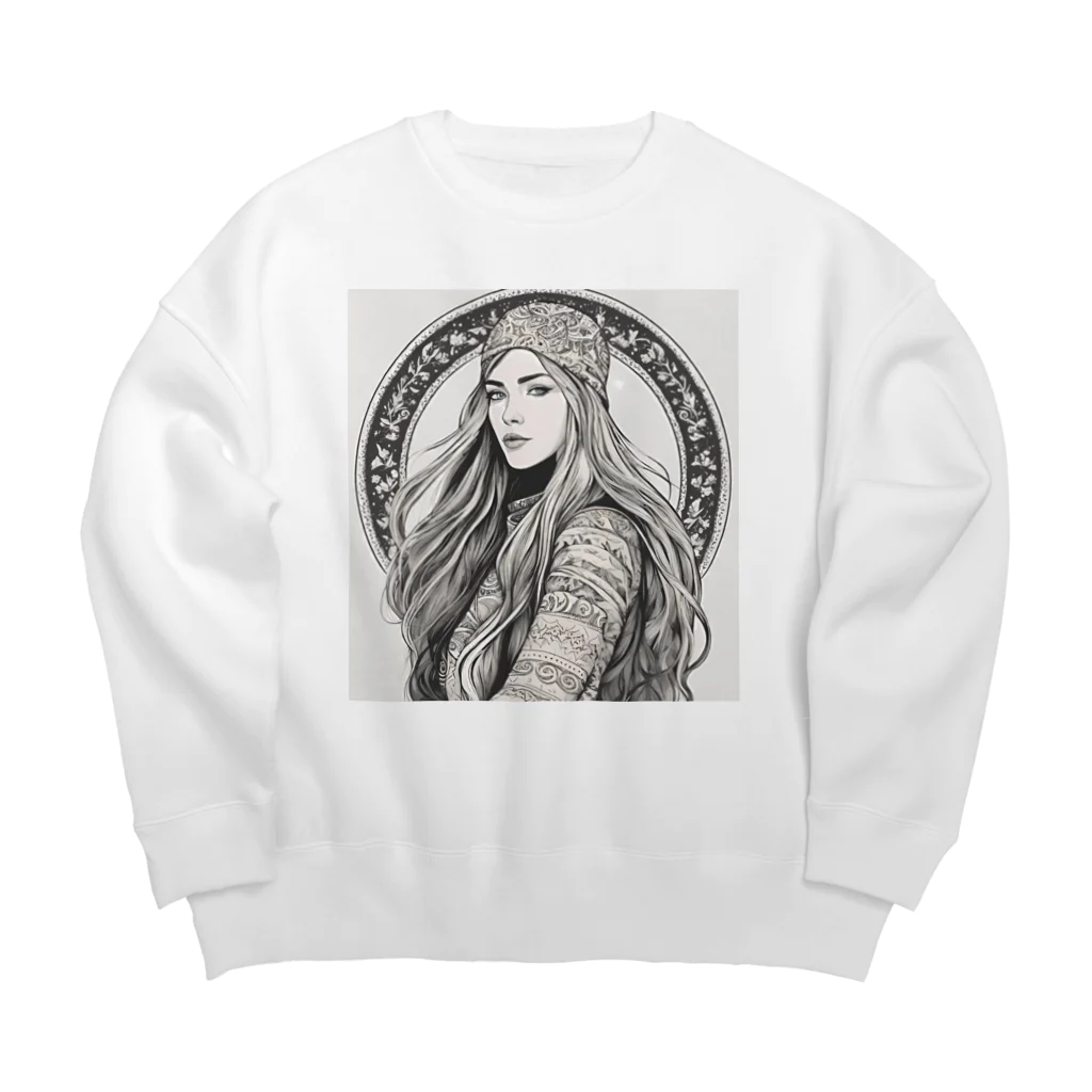 Olivi　Styleの北欧スタイルイラスト Big Crew Neck Sweatshirt