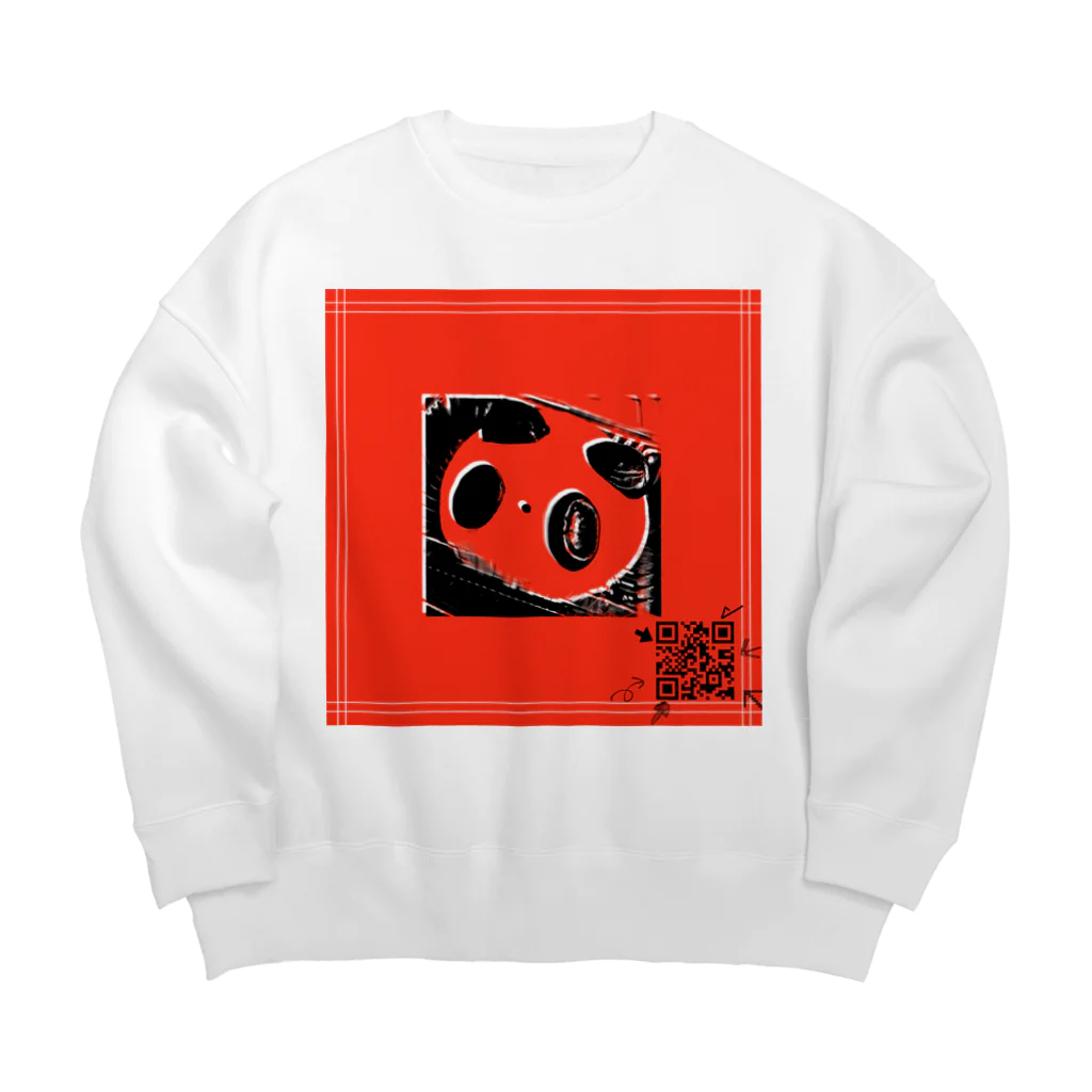 44サンバのぱんだまん Big Crew Neck Sweatshirt