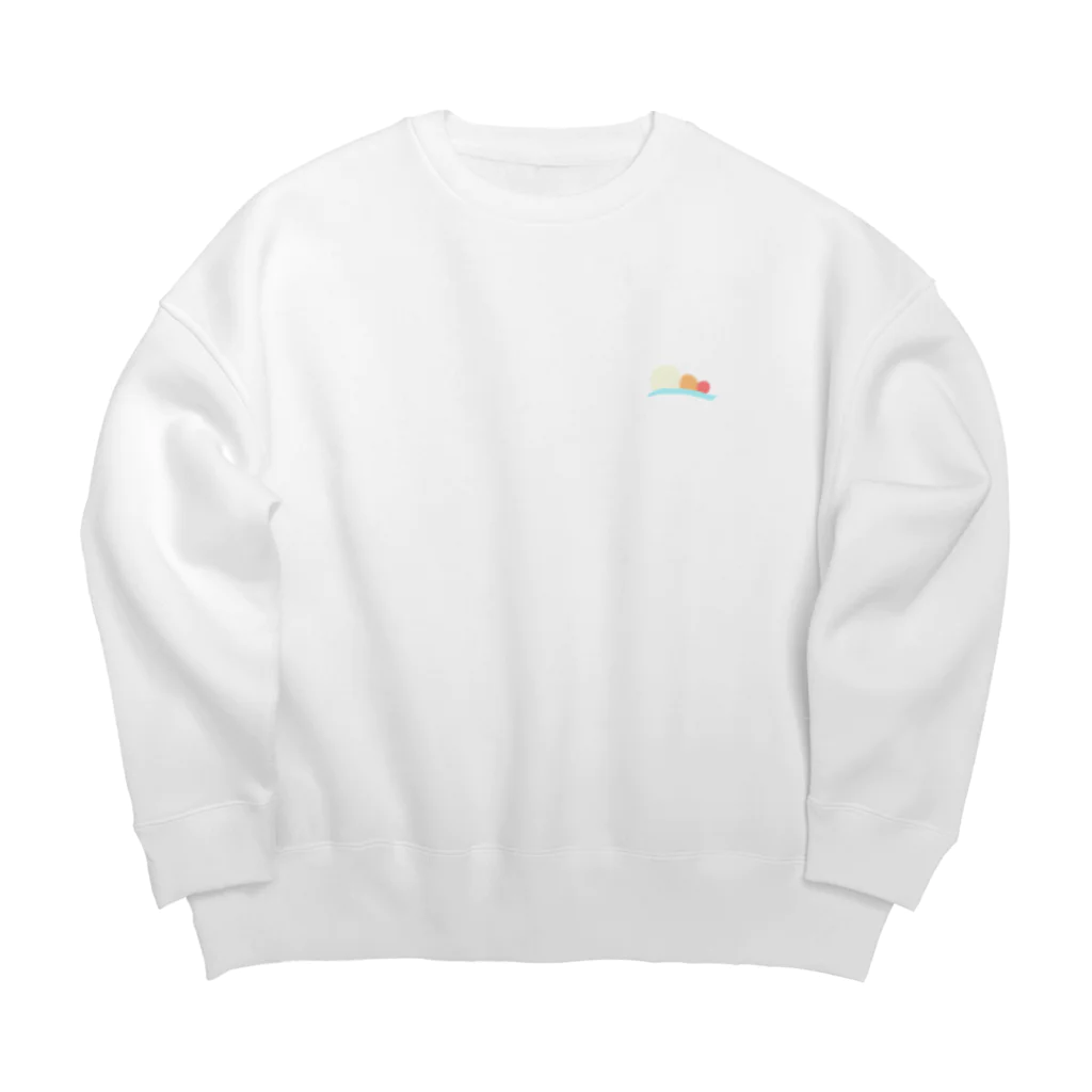 しけしけくんのグッズ置き場の太陽と海 Big Crew Neck Sweatshirt