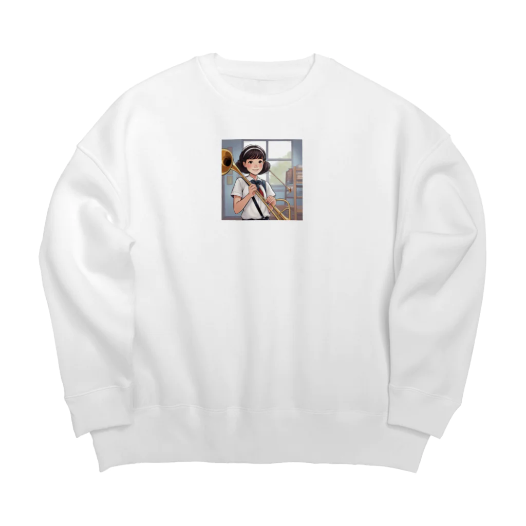 ほっこり絵音舎の部活動中！さらちゃん！！ Big Crew Neck Sweatshirt