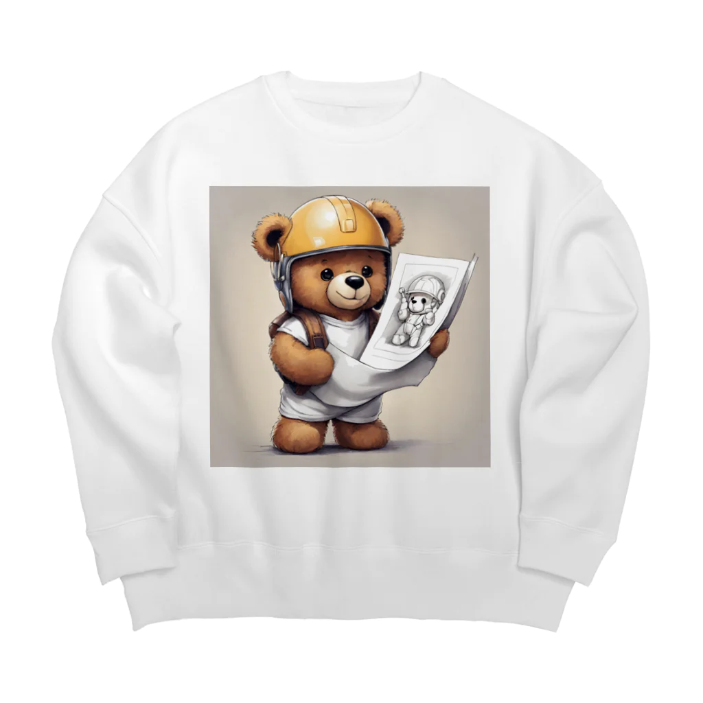 職人たちを応援したいの図面のチェック Big Crew Neck Sweatshirt