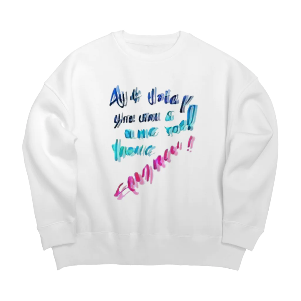 姫とすずり。のガラスの中の火花 Big Crew Neck Sweatshirt