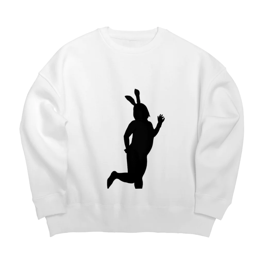 みたらしのぽっちゃりバニーガールのシルエット Big Crew Neck Sweatshirt