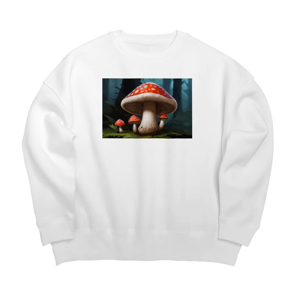 ファンシーTシャツ屋のメルヘンで毒がありそうなキノコ Big Crew Neck Sweatshirt