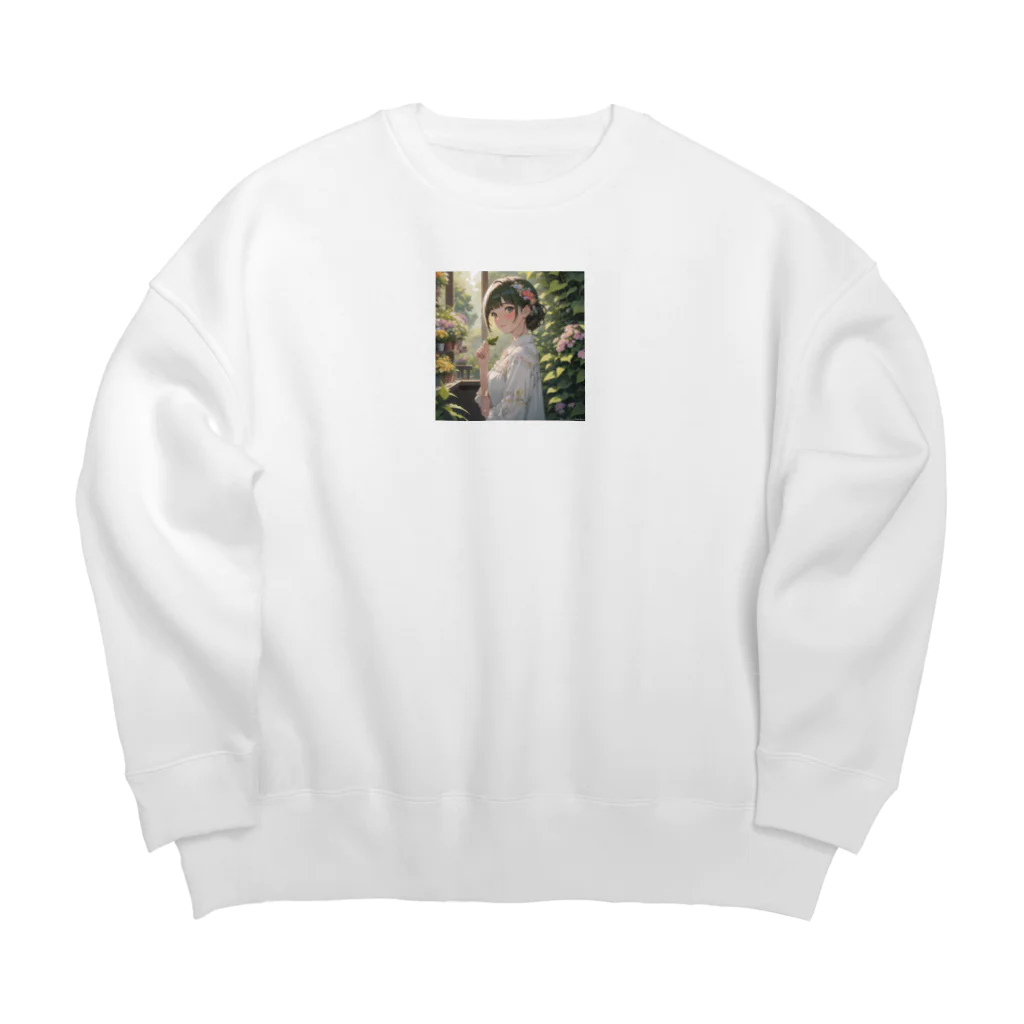 harusan29の植物や花を大切にする環境意識の高い子リス Big Crew Neck Sweatshirt