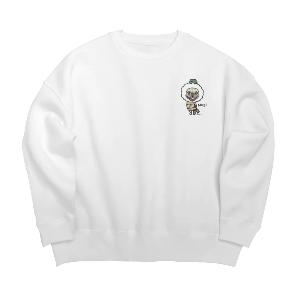 ボーイ君のお散歩のブル号機５１７号 Big Crew Neck Sweatshirt