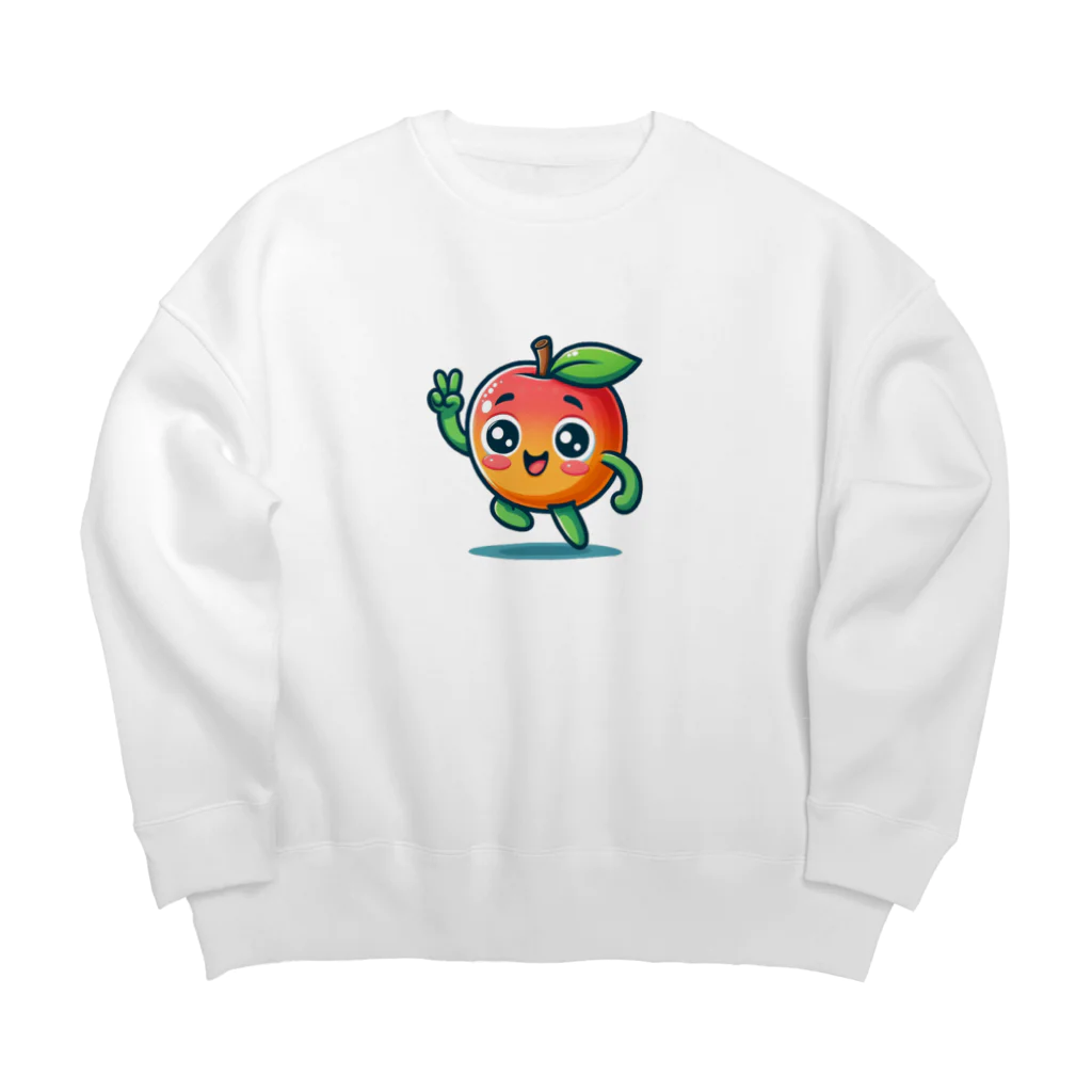 createaiのりんごたん Big Crew Neck Sweatshirt