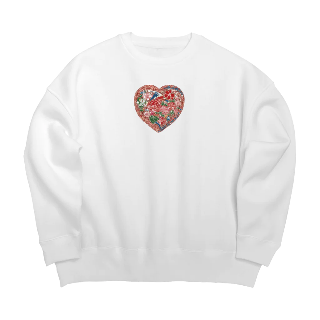 HeartyTimeのハート紅型 Big Crew Neck Sweatshirt