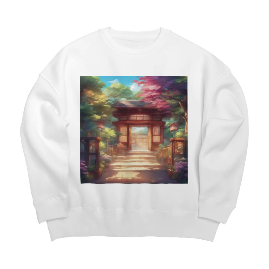 jampackの【風景】寺院 Big Crew Neck Sweatshirt