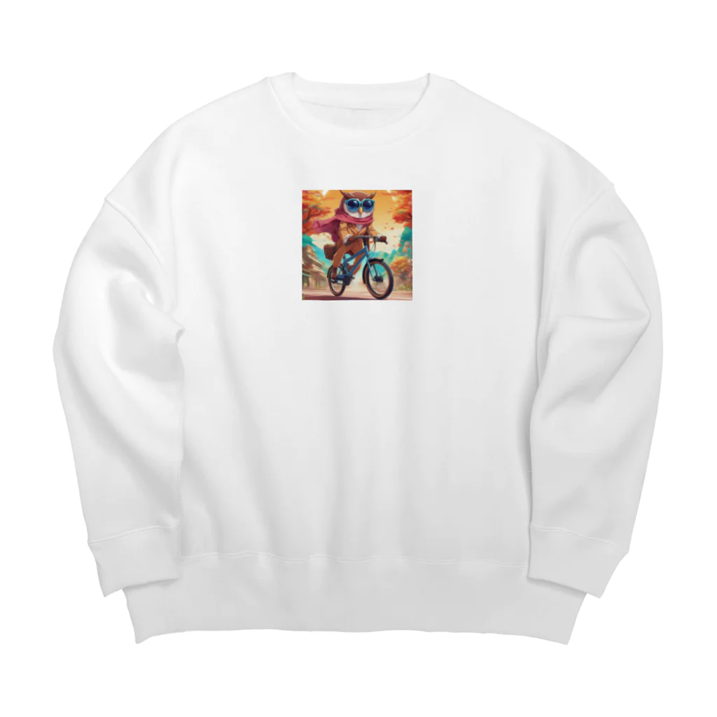 BLACKWILLの自転車サングラスフクロウ Big Crew Neck Sweatshirt