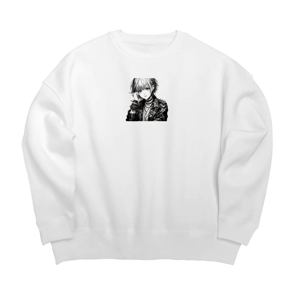 おふざけのパンク女2 Big Crew Neck Sweatshirt