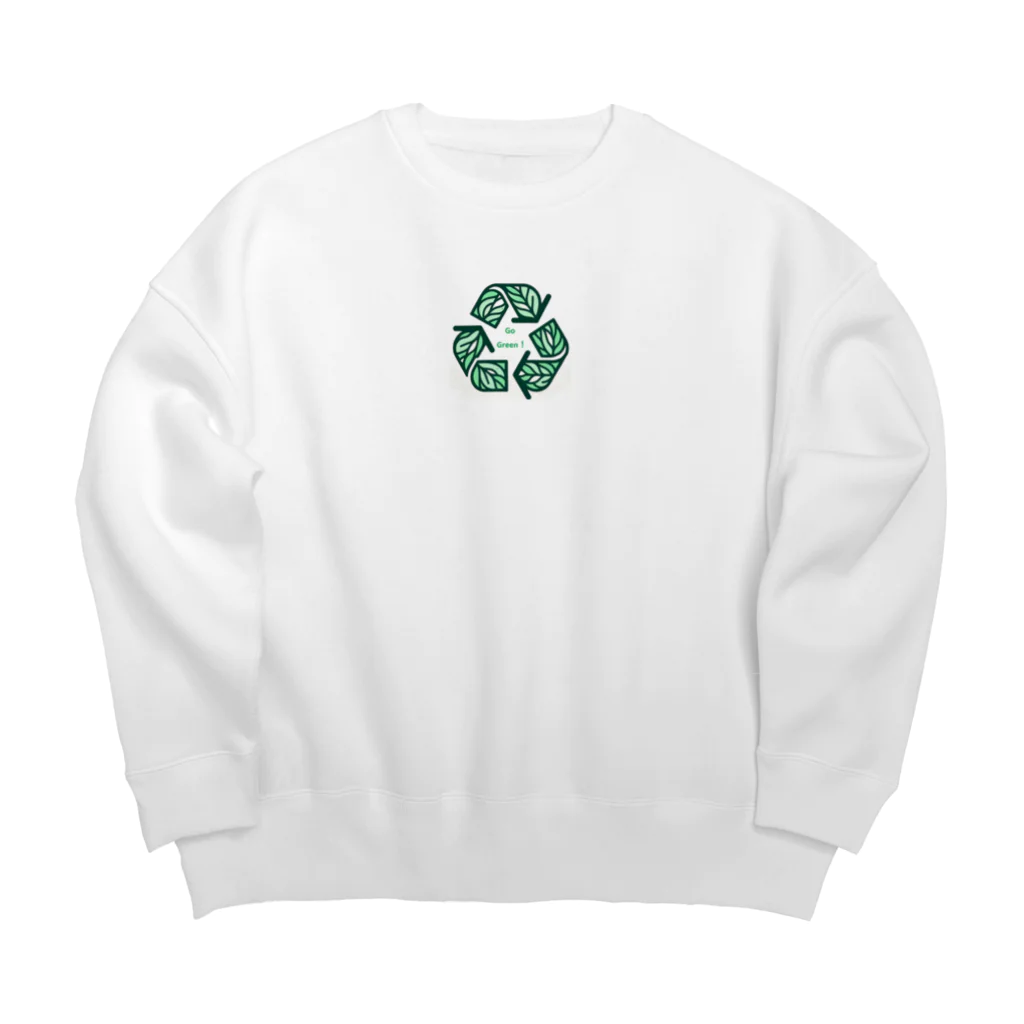   PiuVisageのGo Green! Big Crew Neck Sweatshirt