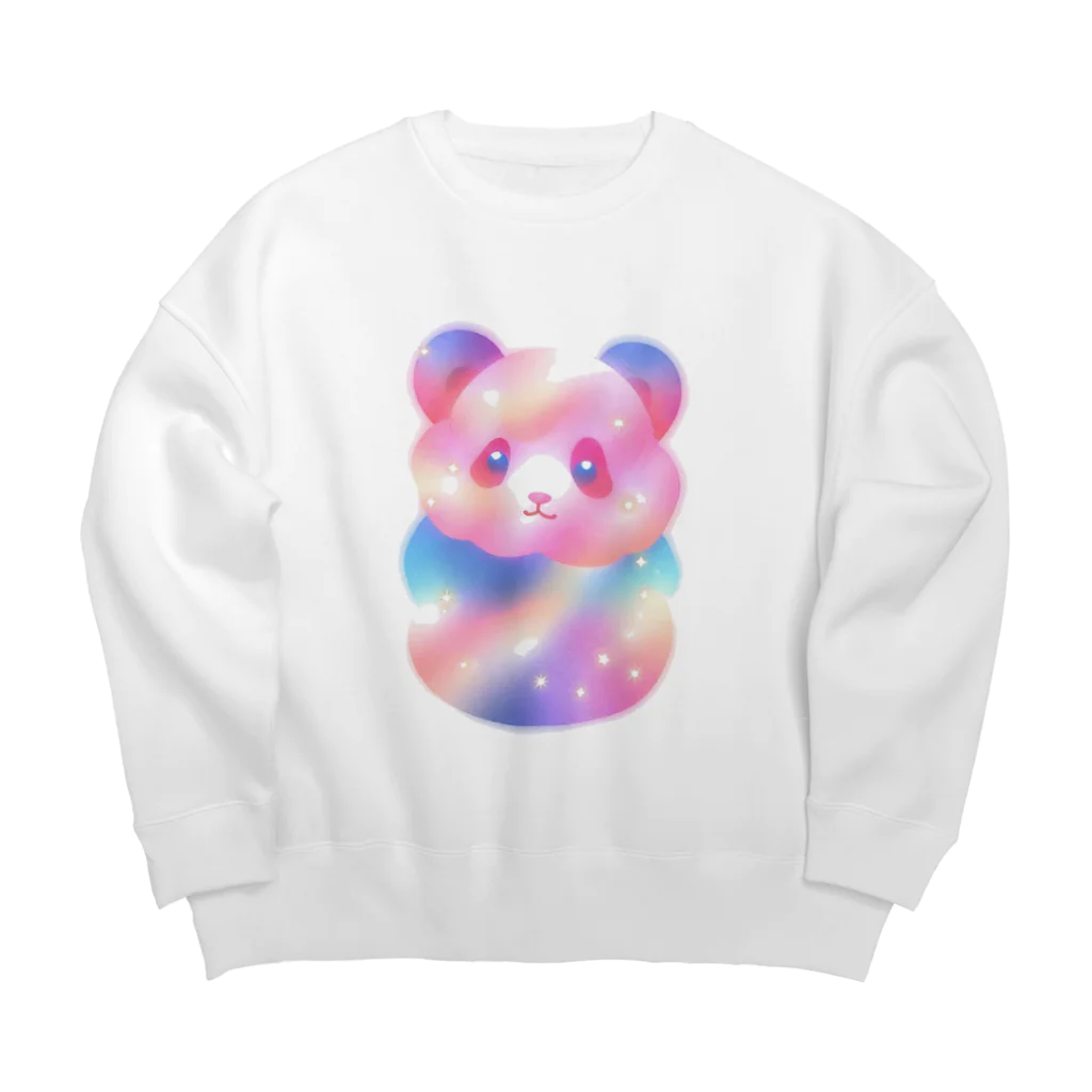 ゆめかわSHOPの（パンダ）ふわふわわたあめ動物園 Big Crew Neck Sweatshirt