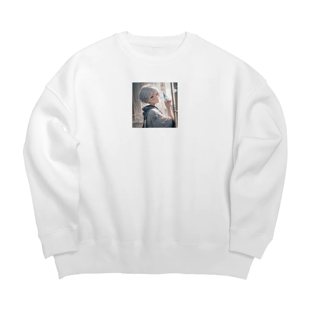 中原ひろふみの望月響 Big Crew Neck Sweatshirt