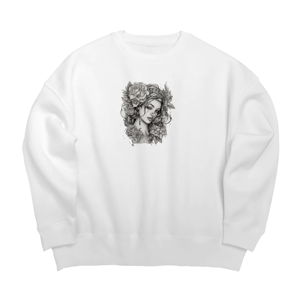 エスティーの美しい女性 Big Crew Neck Sweatshirt