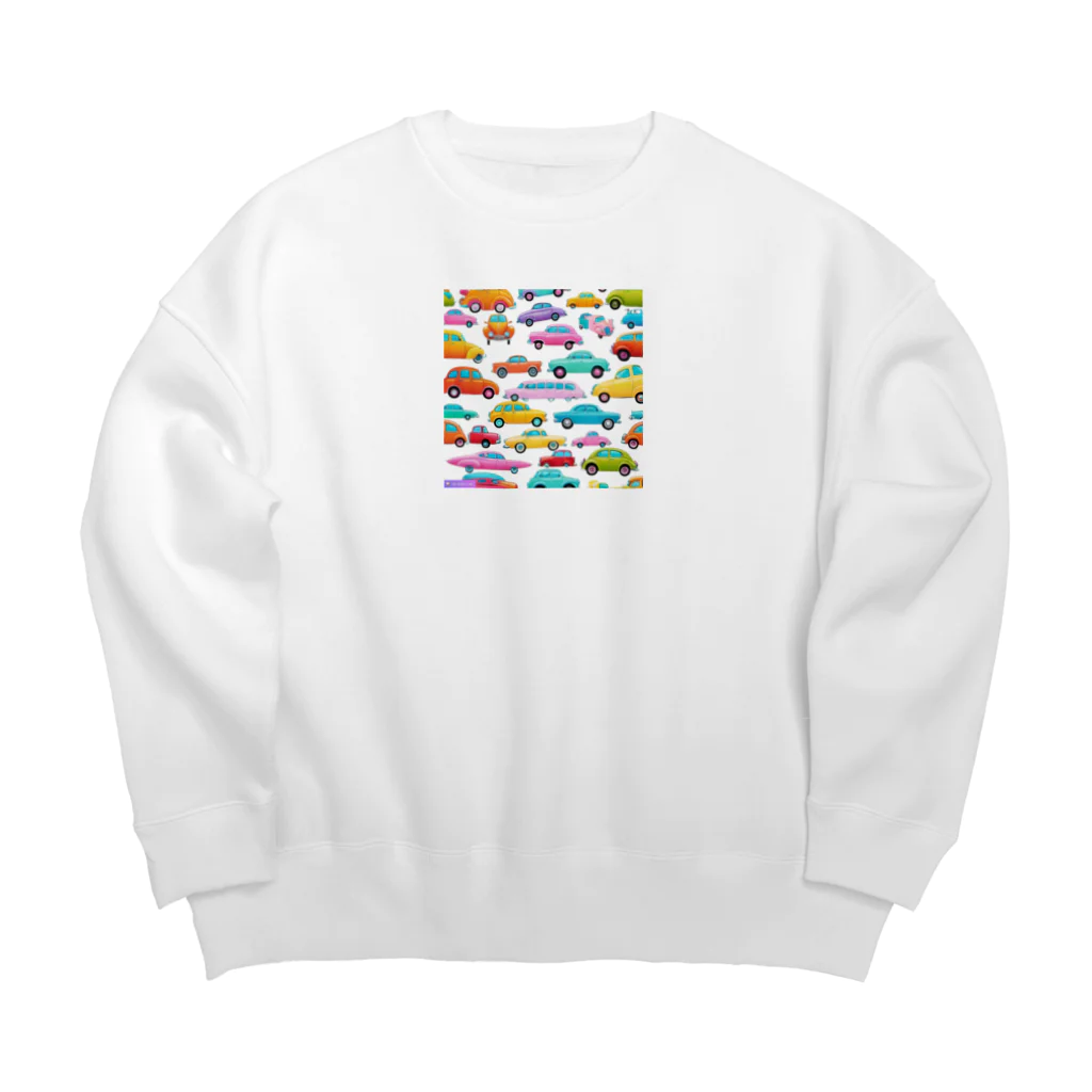 だまショップ@子ども向けの楽しいクルマたち1号 Big Crew Neck Sweatshirt