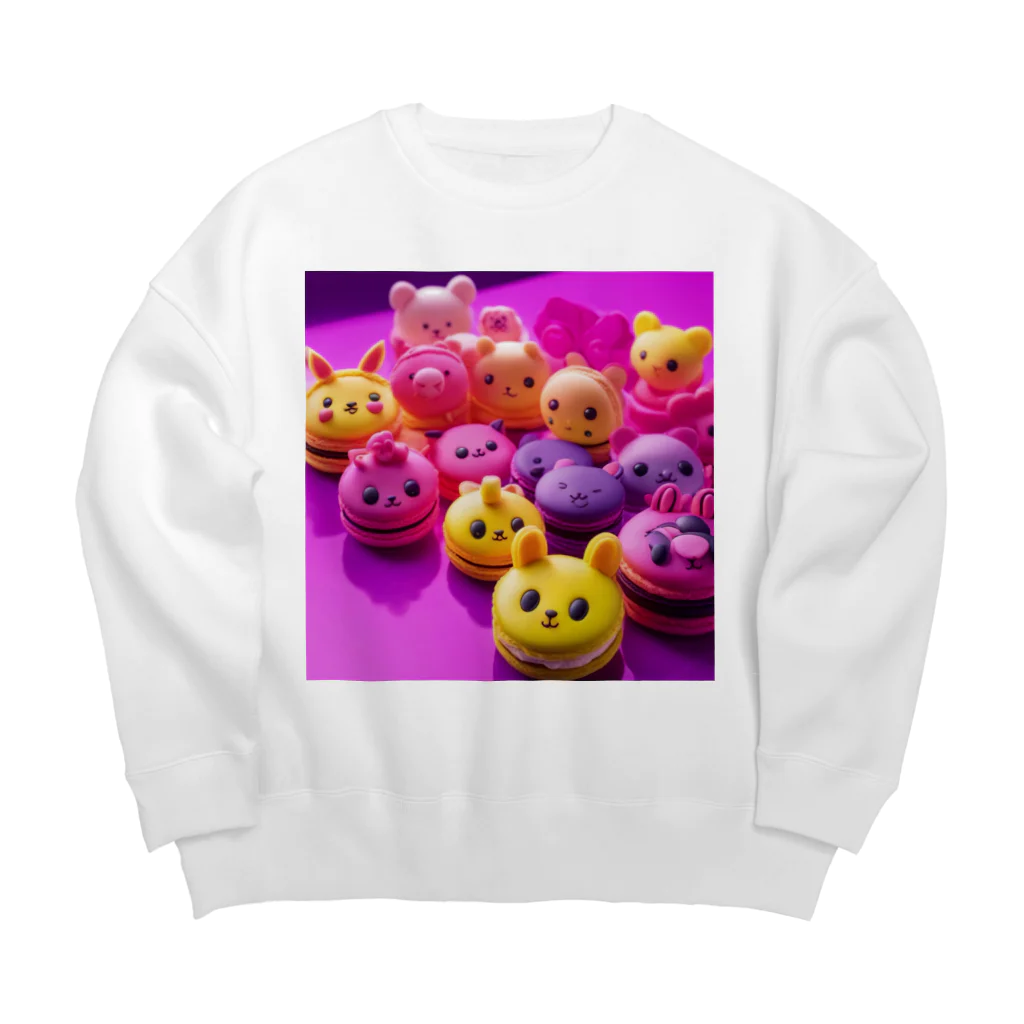 MacaronDesignWorks55のマカロンちゃん Big Crew Neck Sweatshirt