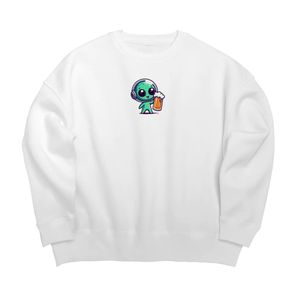 おふざけの宇宙人の酒場放浪記 Big Crew Neck Sweatshirt