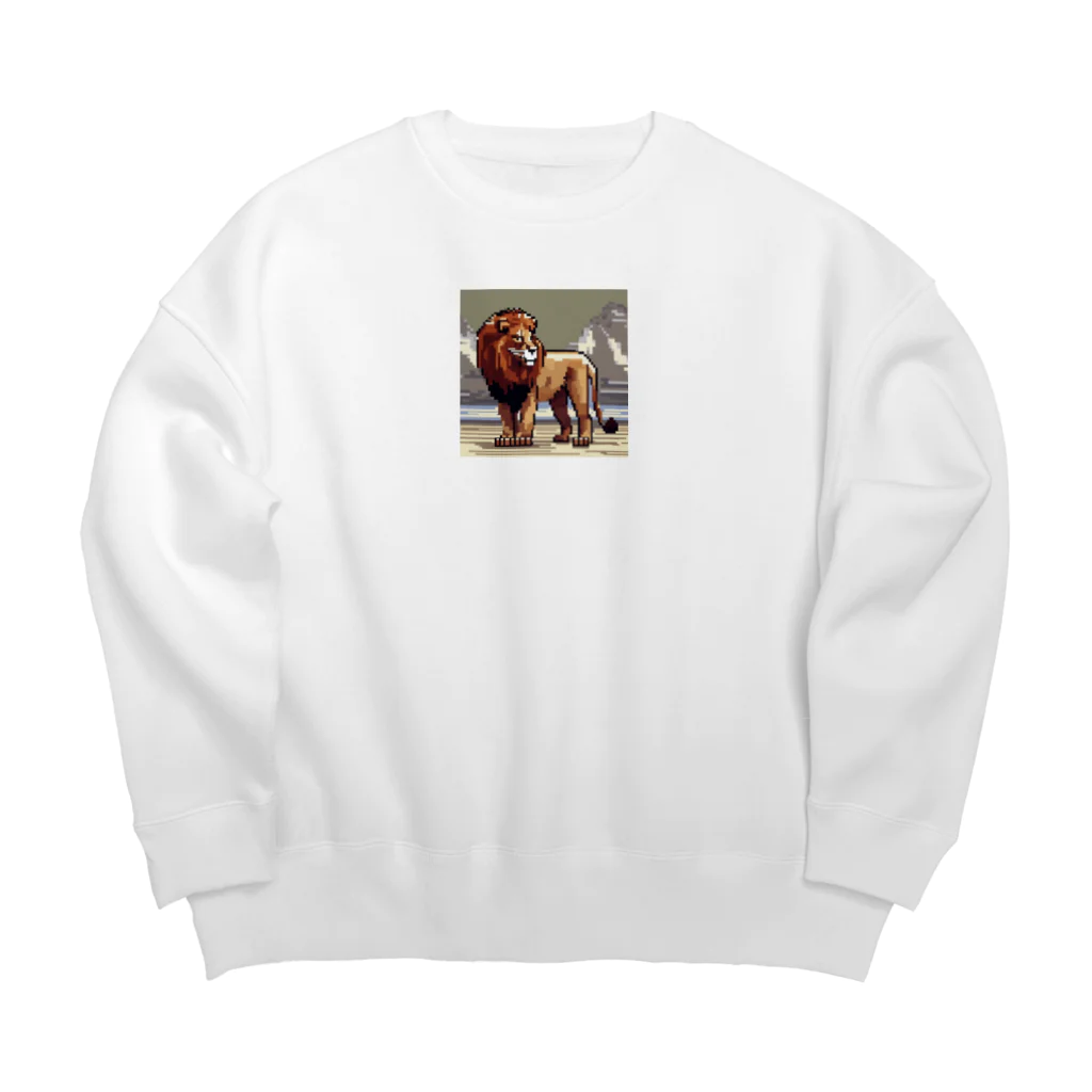 テフラんずのドット絵のライオン Big Crew Neck Sweatshirt