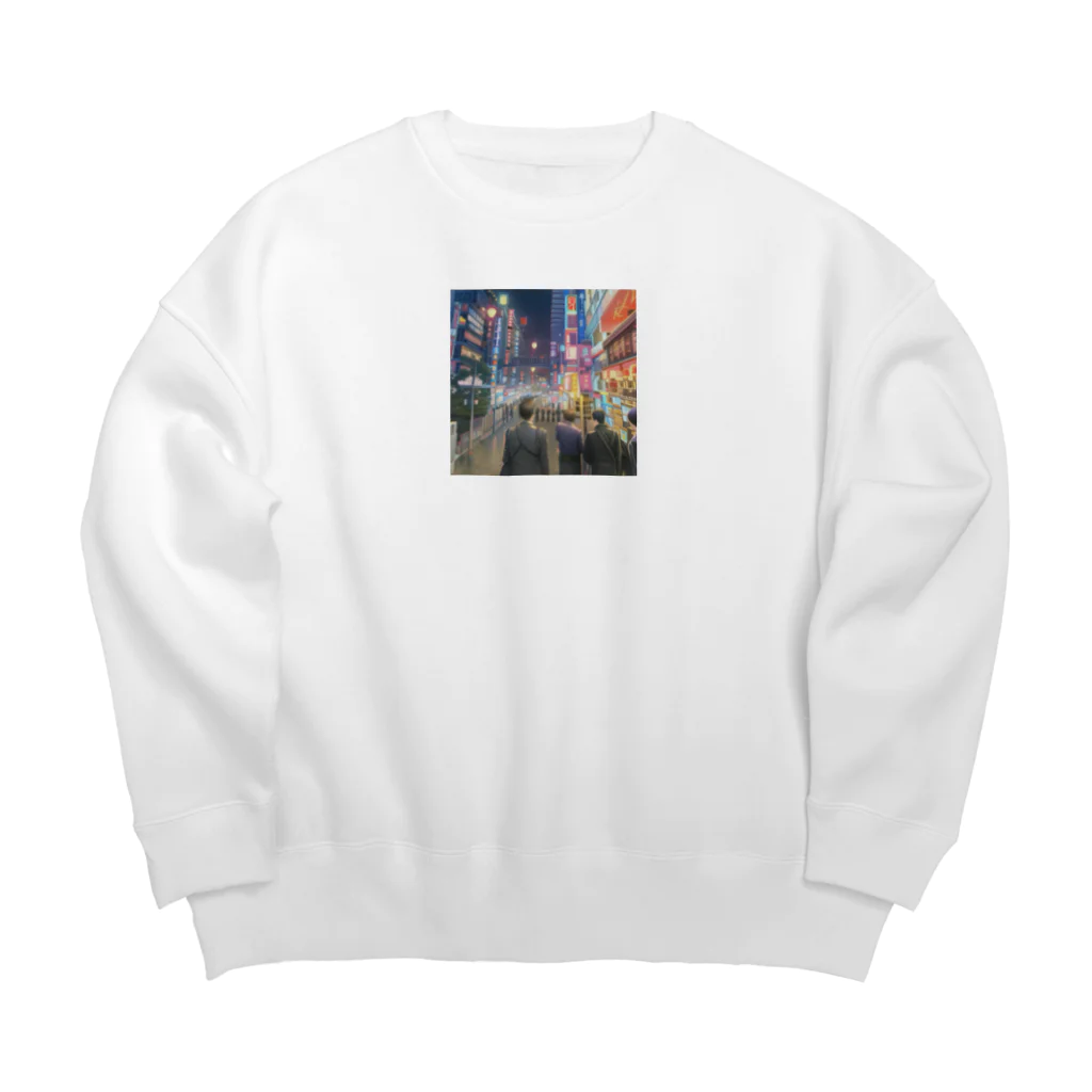 DROOMの都会の夜 Big Crew Neck Sweatshirt