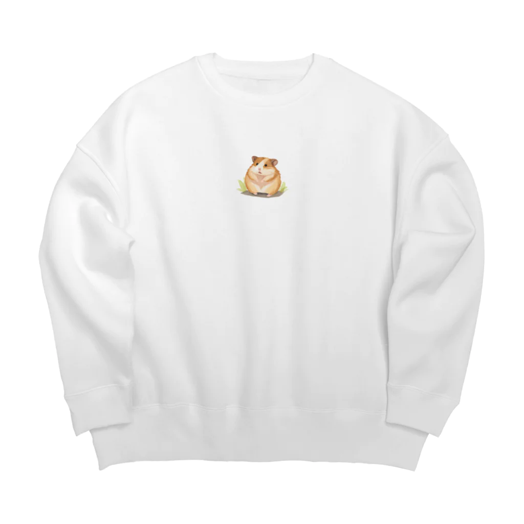 dai_mAruのハムスター Big Crew Neck Sweatshirt