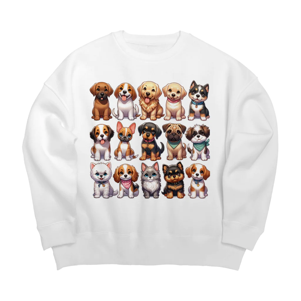 タマちゃんのいろいろなワンコ Big Crew Neck Sweatshirt