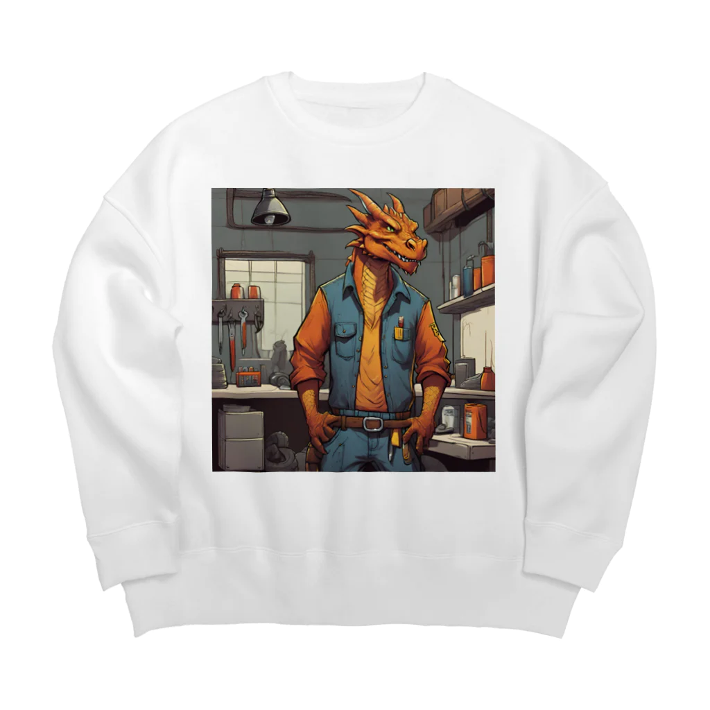 DORAGONIAの整備工ドラゴン Big Crew Neck Sweatshirt