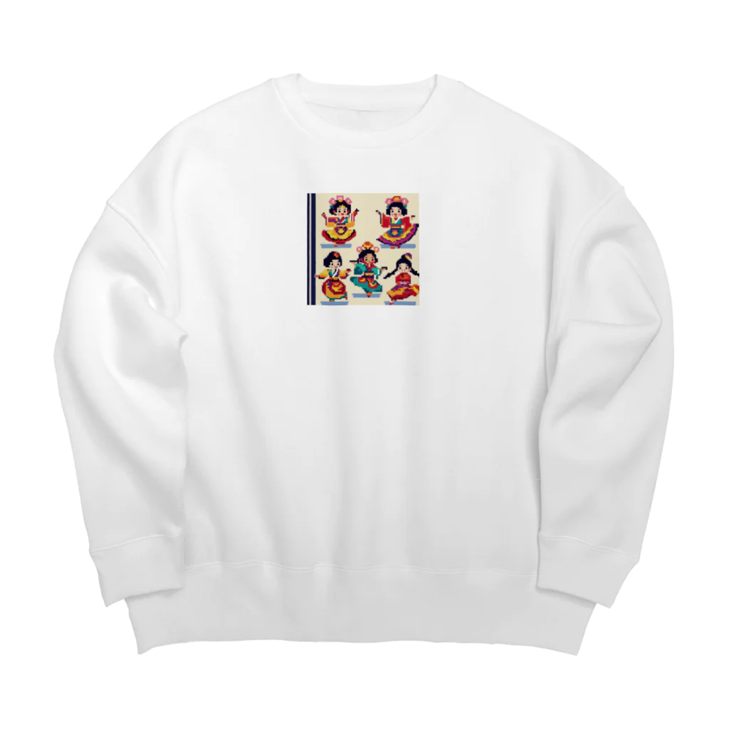 クロスクリエイティブの琉球の風に舞う Big Crew Neck Sweatshirt