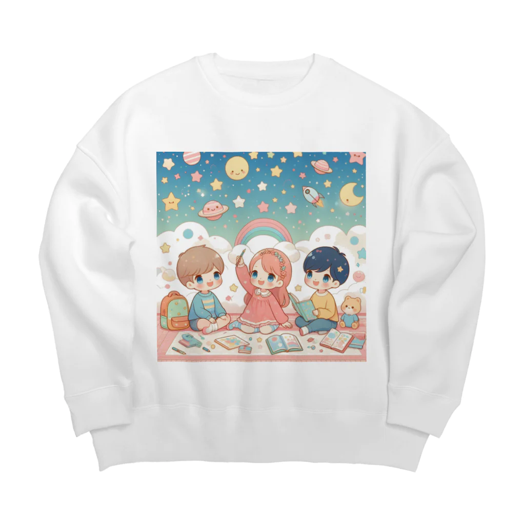 fujiの華の星の子たち Big Crew Neck Sweatshirt