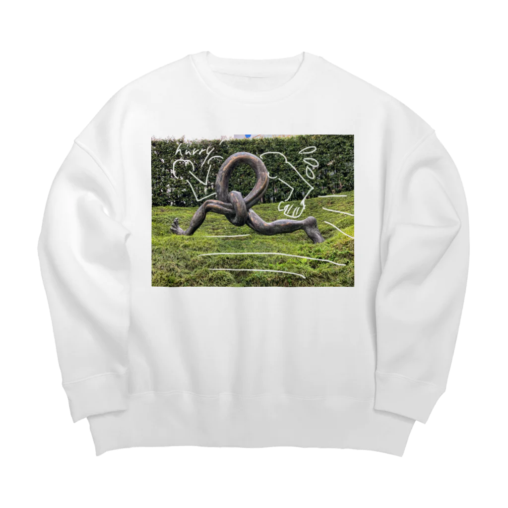 笑ウホテルマンのhurry ハリー！ Big Crew Neck Sweatshirt