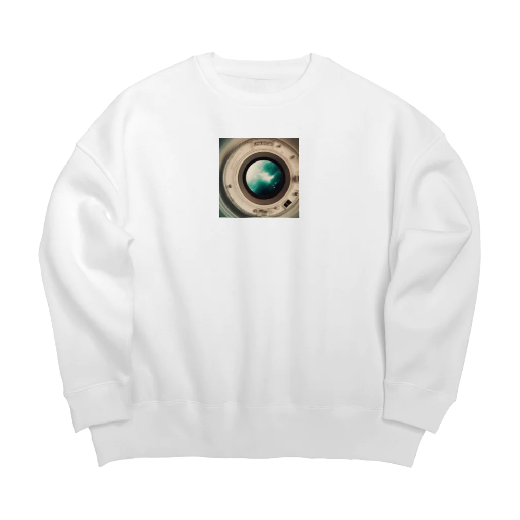 テフラんずの窓の外は宇宙 Big Crew Neck Sweatshirt