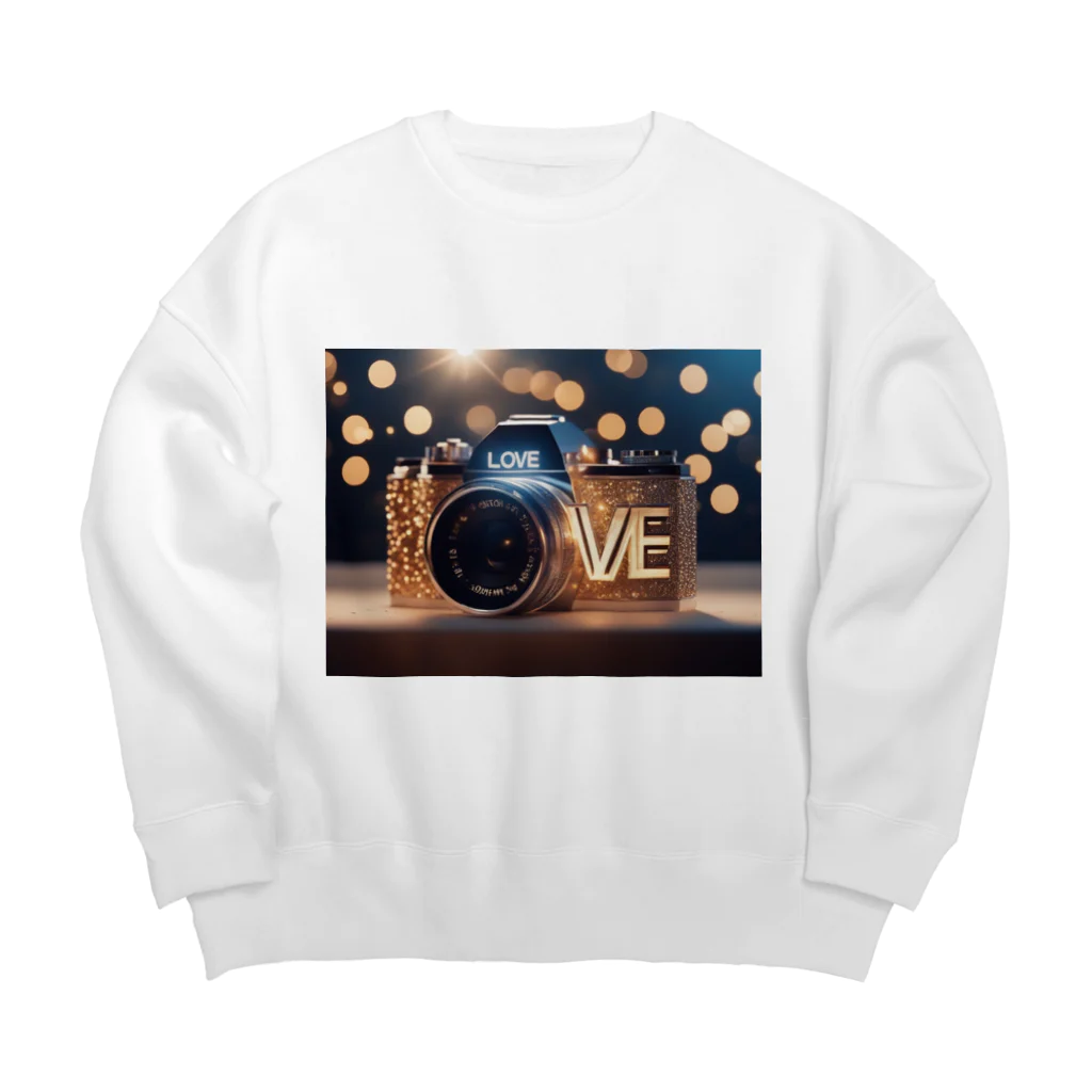 LOVEPOINTBOXのキラキラカメラ Big Crew Neck Sweatshirt