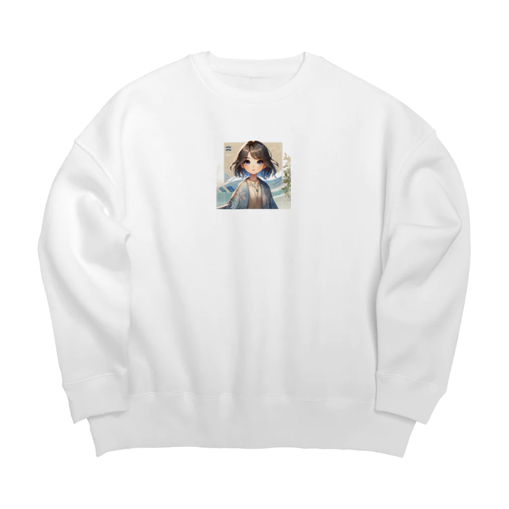 toko-tenの水瓶座 Big Crew Neck Sweatshirt