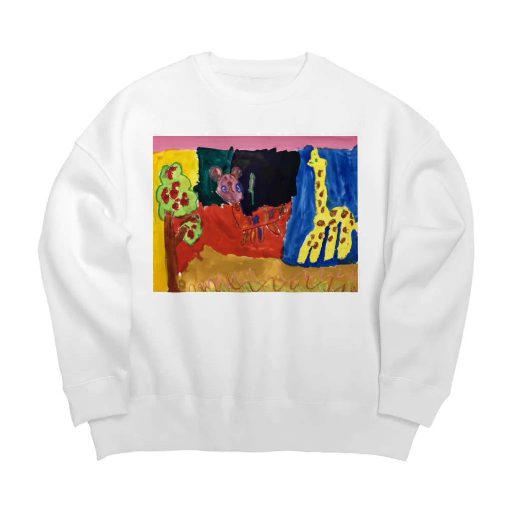 BWfamilyの夜のサバンナ Big Crew Neck Sweatshirt