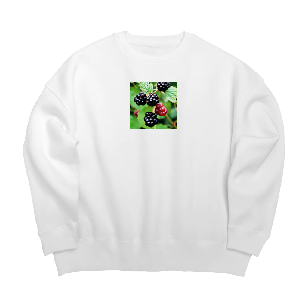 xwd28のあい　らぶ　ブラックベリー Big Crew Neck Sweatshirt